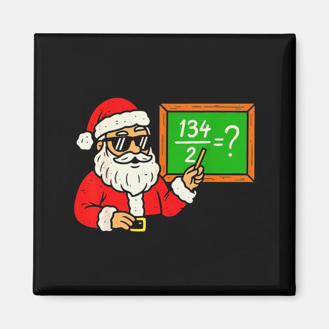 67 Teacher Christmas Santa Six Seven Meme Brainrot Magnet (Front)