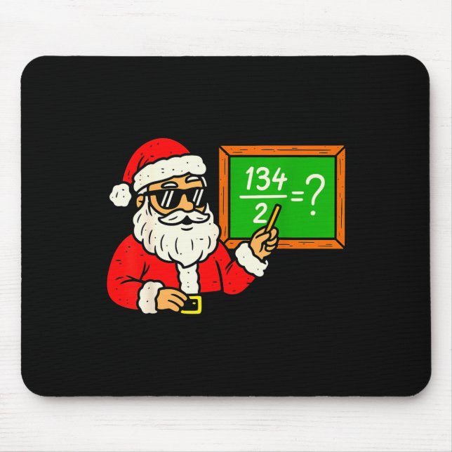 67 Teacher Christmas Santa Six Seven Meme Brainrot Mouse Pad (Front)