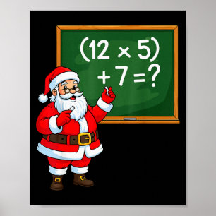 67 Teacher Christmas Santa Six Seven Meme Brainrot Poster
