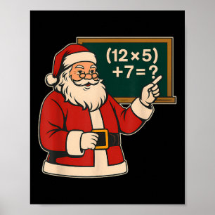 67 Teacher Christmas Santa Six Seven Meme Brainrot Poster