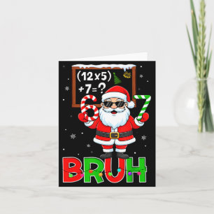 67 Teacher Christmas Santa Six Seven Meme Math Equ Card