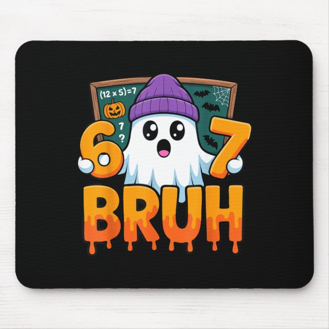67 teacher ghost six seven meme math equation bruh mouse pad (Front)