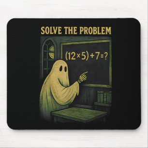 67 Teacher Halloween Ghost Six Seven Meme Brainrot Mouse Pad