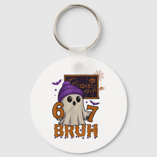 67 Teacher Halloween Ghost Six Seven Meme Math Equ Key Ring