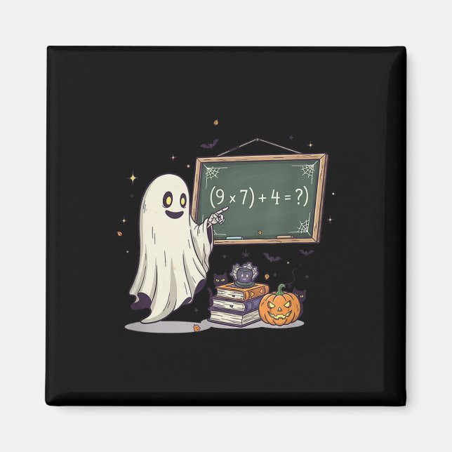 67 Teacher Halloween Ghost Six Seven Meme Math Jok Magnet (Front)