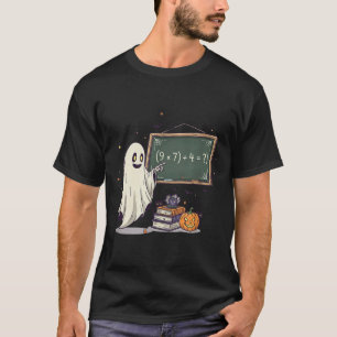 67 Teacher Halloween Ghost Six Seven Meme Math Jok T-Shirt