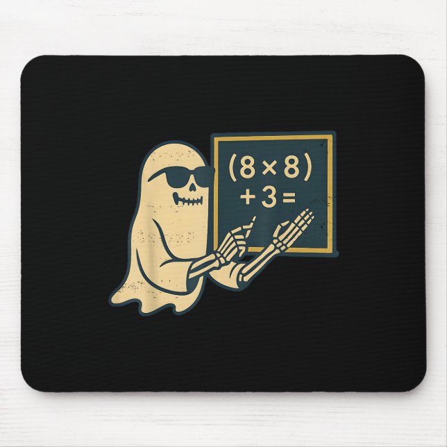 67 Teacher Halloween Skeleton Ghost Six Seven Meme Mouse Pad (Front)