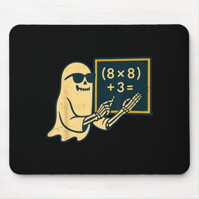 67 Teacher Halloween Skeleton Ghost Six Seven Meme Mouse Pad (Front)