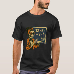 67 Teacher Halloween Skeleton Six Seven Meme Brain T-Shirt
