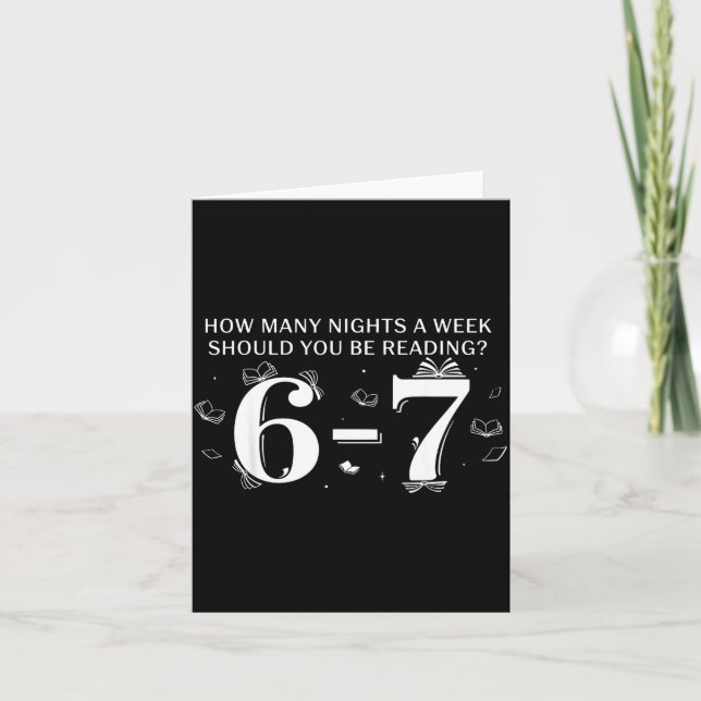 67 Teacher How Many Nights A Week Should You Be Re Card (Front)