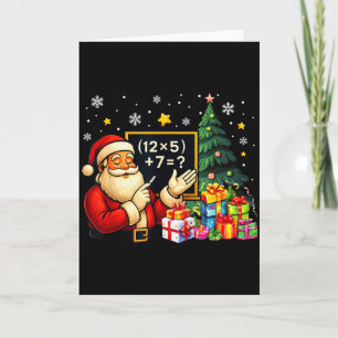 67 Teacher Santa Christmas Six Seven Meme Brainrot Card