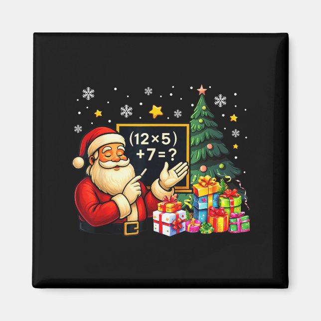 67 Teacher Santa Christmas Six Seven Meme Brainrot Magnet (Front)