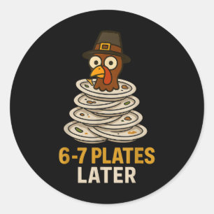 67 Thanksgiving Funny Turkey 6-7 Meme Six Seven Bo Classic Round Sticker