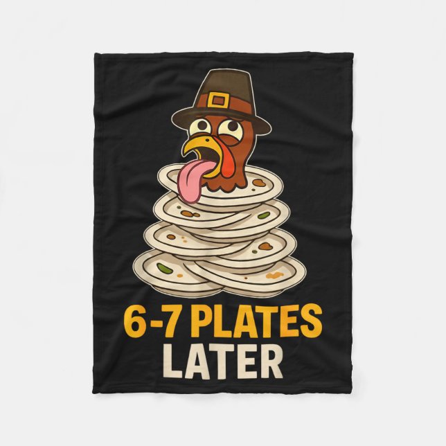 67 Thanksgiving Funny Turkey 6-7 Meme Six Seven Bo Fleece Blanket (Front)