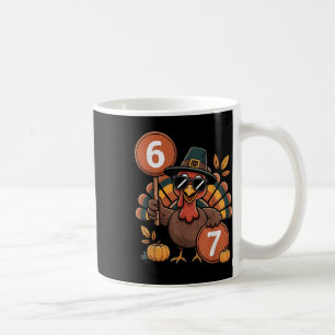 67 Thanksgiving Math Turkey Day Funny Brainrot Mat Coffee Mug