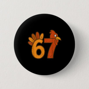 67 Thanksgiving Math Turkey Funny Brainrot Math Te 6 Cm Round Badge