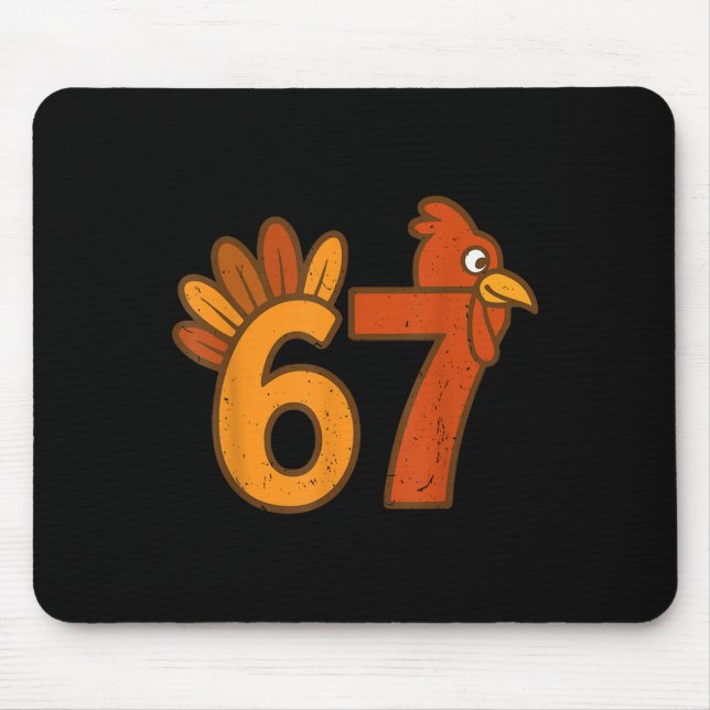 67 Thanksgiving Math Turkey Funny Brainrot Math Te Mouse Pad (Front)