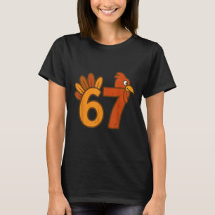 67 Thanksgiving Math Turkey Funny Brainrot Math Te T-Shirt