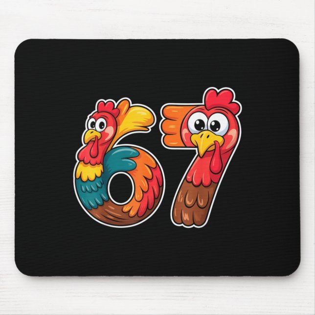 67 Thanksgiving Meme Funny Holiday Six Seven  Mouse Pad (Front)