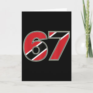 67 Trinidad Togo Flag Number Design  Card
