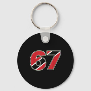 67 Trinidad Togo Flag Number Design Key Ring