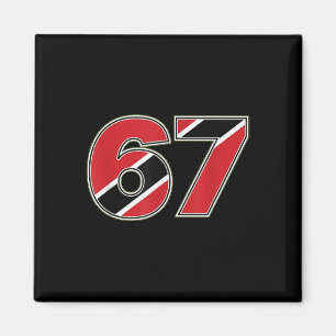 67 Trinidad Togo Flag Number Design  Magnet