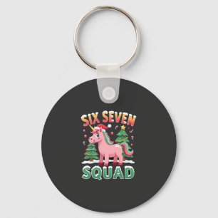 67 Unicorn Christmas Dabbing for Girls Kids 6 7 Me Key Ring