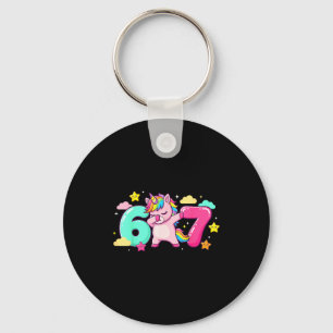 67 Unicorn For Girls 67 Meme Girls Six Seven Funny Key Ring