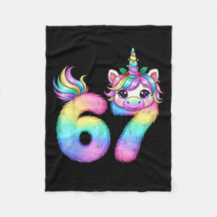 67 Unicorn Meme Girls Pajamas Funny Christmas Wome Fleece Blanket