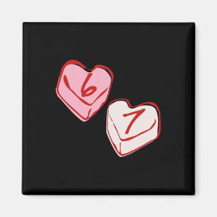 67 Valentine Hearts Magnet