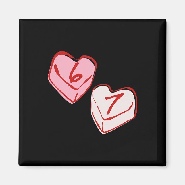 67 Valentine Hearts  Magnet (Front)