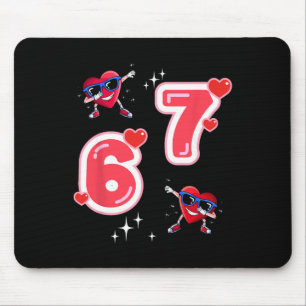 67 Valentines Shirt 67 Hearts Dabbing Valentine Si Mouse Pad