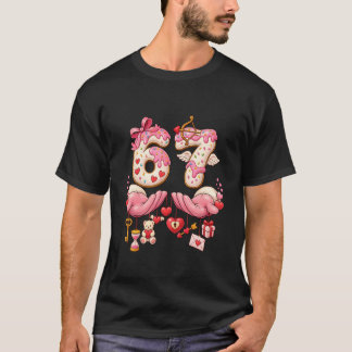 67 Valentineu2019s Day Six Seven Donut Funny Heart T-Shirt