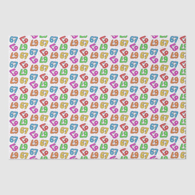 "67" Viral Confetti Tissue Paper (Front)