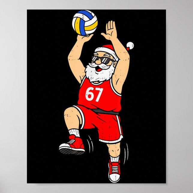 67 Volleyball Santa Six Seven Meme Christmas Srt M Poster (Front)