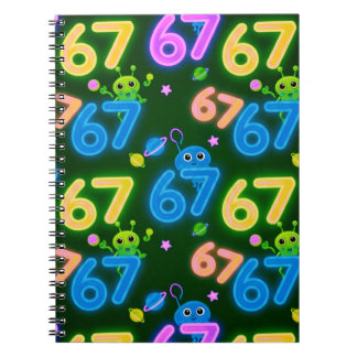 67 with Aliens Spiral Photo Notebook