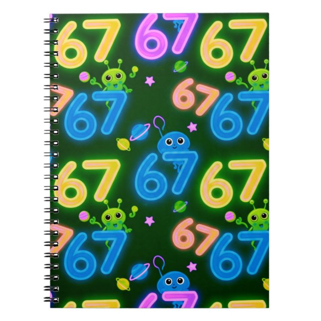 67 with Aliens Spiral Photo Notebook (Front)