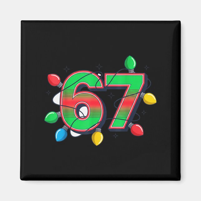 67 Xmas Lights Tacky Meme Design  Magnet (Front)