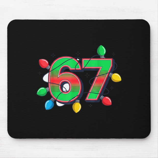 67 Xmas Lights Tacky Meme Design  Mouse Pad (Front)