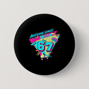 67 year old vintage awesome since 1959 67th67 year 6 cm round badge