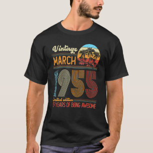 67 Year Old Vintage March 1955 67th Bday T-Shirt