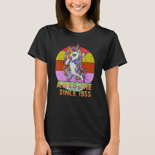 67 Years Old Unicorn Dabbing Awesome Since 1955 Un T-Shirt