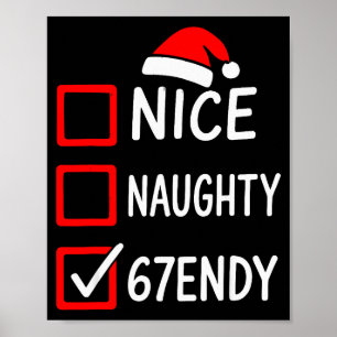 67endy Christmas Checklist – 6 7 Nice Naughty Six  Poster