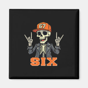 67endy Skeleton – 67 Six Seven Halloween 6 Long Sl Magnet