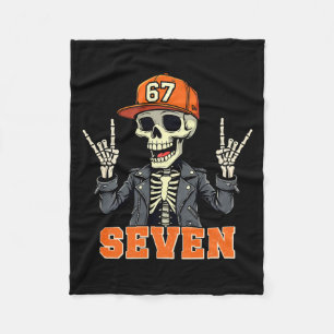 67endy Skeleton – 67 Six Seven Halloween 7 Long Sl Fleece Blanket