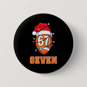 67endy Xmas Football – Six & Seven Matching Co 6 Cm Round Badge