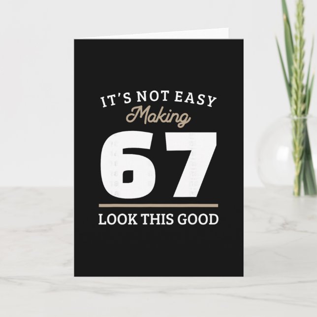 67th Birthday 67 Year Old Gift  Card (Front)