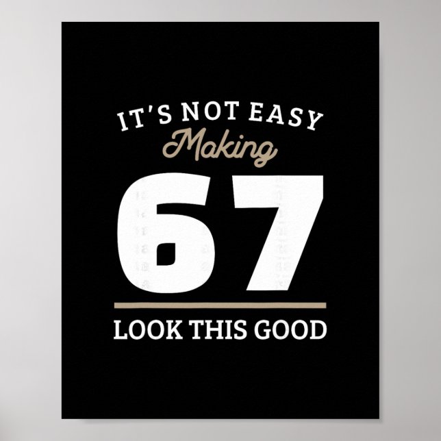 67th Birthday 67 Year Old Gift  Poster (Front)