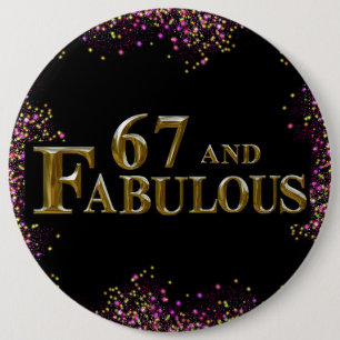 67th Birthday 6 Cm Round Badge