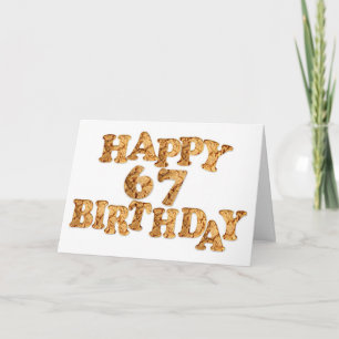 67th Birthday card for a cookie lover